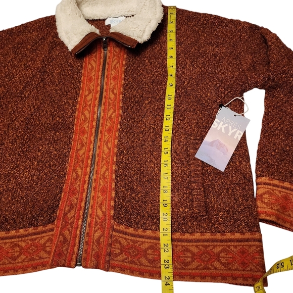 APRES Zip-up Cardigan Sweater Or Jacket L - Picture 8 of 13